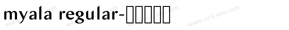 myala regular字体转换